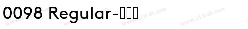 0098 Regular字体转换